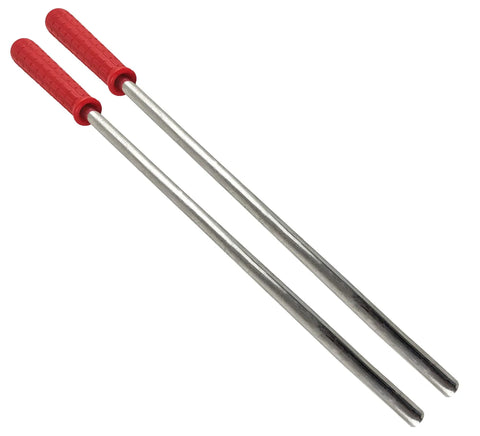 2 Pack Winding Bars For Torsion Spring Garage Doors With Premium Steel Rods And Upgraded Rubber Handle Corrosion Proof Heavy Duty Winder Tools