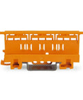 221-500 Mounting Carrier For 221 Series Splice Connectors To Terminal Block Conversion, 24-12 AWG, DIN-35 Rail Or Panel Mount, Orange, Box Of 10 Pieces orange DIN-35 rail mount