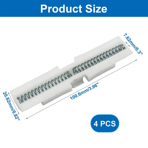 Smooth Sliding Bifold Closet Door Slide Guide White ABS With Two Way Spring Top Mount Track No Snag Keeps Doors On Track