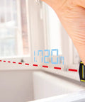 Pro 20 Meter Laser Distance Meter With Clear Digital Screen And Continuous Measurement Mode in use measuring 1.72m indoors.