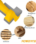 Heavy Duty T Track Router Bit With Tungsten Carbide Tip And One Quarter Inch Shank for cutting solid wood and MDF.