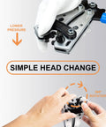 Battery Cable Lug Crimping Tool Set For AWG 10 Up To One Zero With Rotating Die And High Precision Jaws in hand for use