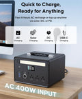 Rugged Portable Power Station Delivering A Solid 1000W Output Loaded With 1008Wh LiFePO4 Cells And A Quick 140W Usb C Port Across Eight Outputs To Keep Your Rig Running Smooth And Your Weekend Vibes Top Notch While Off Grid on a desk with AC and USB ports.