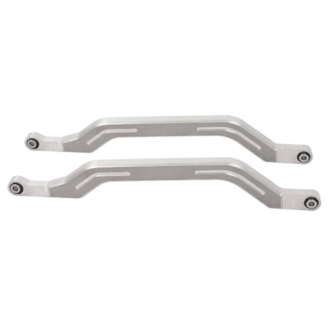 Beefed Up Lower Radius Rods Arched Arms For RZR XP 1000 RS1 And Turbo 2014 2023 Aluminum Silver Finish Upgrade With 10mm Version 2014 2017 And 12mm Version 2017 2023 silver aluminum pair