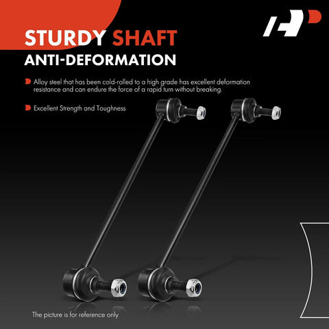 Front Sway Bar Links For Honda Fit 2007 2008, 2 Pack, Stabilizer End Links Replacement, steel construction against black background