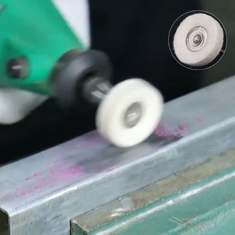 20 Pack Pro Grade Compressed Wool Felt Polishing Wheels With One Eighth Inch Mandrel For Rotary Tools buffing metal