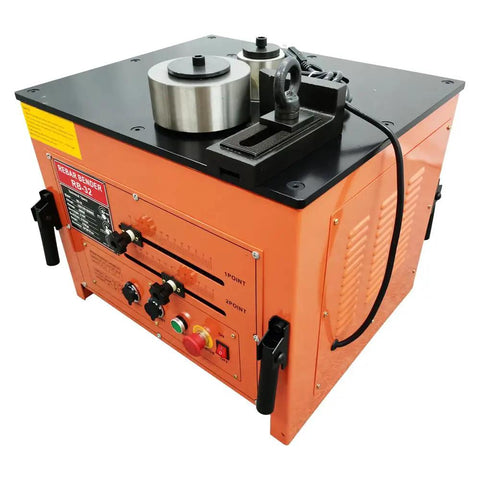 Heavy Hitter 110V Electric Rebar Bender Machine 3000W 4 HP Steel Rod Folder crushes rods up to 1-1/4 inch with visible control panel.