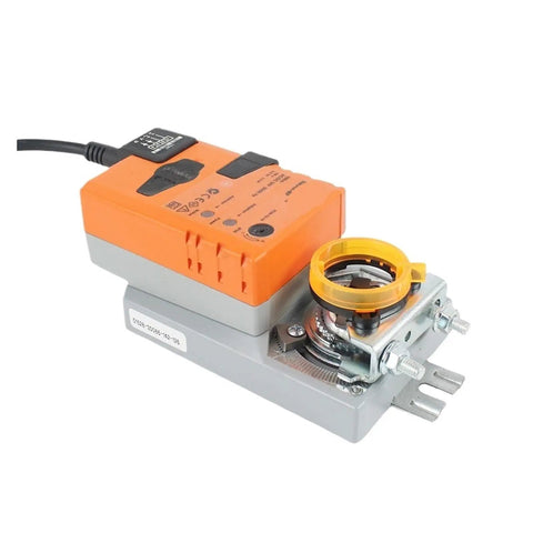 Heavy Duty Communicative Damper Actuator Nm24aMp for smooth HVAC climate management, gray and orange design, efficient airflow control.