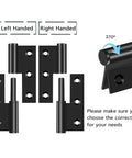 Black Lift Off Door Hinges 3 Inch Set Of 6 For Exterior And Interior Doors Removable Detachable Design Built To Last Rust Resistant 201 Stainless Steel With Matte Black Coating Left Hand Fit Cabinets Gates And Wood Doors, left and right handed