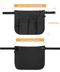 Pro Grade Cleaning Apron With 9 Pockets And Adjustable Waist Belt For House And Hotel Jobs Durable Black Caddy Apron front view