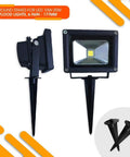 Two Pack Metal Ground Stakes For LED Flood Lights 10W To 100W Outdoor Mounts with aluminum stakes and screws