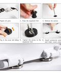 Universal Toilet Seat Quick Release Hinge Fittings Pair Stainless Steel Top Mount Nuts assembly steps for installation process.