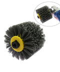 Kick Ass Woodworking Polishing Wheel Brush Set With 120 MM Outer Diameter And 100 MM Length for cleaning and finishing wood.