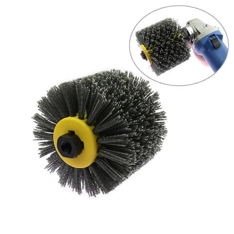Kick Ass Woodworking Polishing Wheel Brush Set With 120 MM Outer Diameter And 100 MM Length for cleaning and finishing wood.