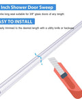 Pro Grade Frameless Shower Door Bottom Seal Strip For Glass Doors Clear Vinyl Seal Sweep Fits Three Eighths Inch Thick Glass Thirty Nine Inches Long No Fuss Install Leak Proof Protection