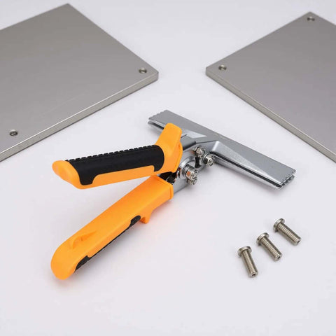 Six Inch Straight Jaw Sheet Metal Seamer Hand Tool For Bending And Flattening Metal HVAC Duct Work with orange handles