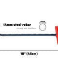 Beefy 18 Inch Long T Shape Lifting Hook With Pointed Head For Lifting, Pulling And Moving Manhole Covers, Heavy Duty Rebar Steel Tool
