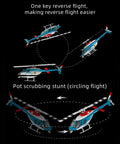 C138Pro 206 Remote Controlled Helicopter performing reverse and pot scrubbing flight maneuvers