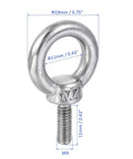 Heavy Duty Shoulder Eye Nuts M4 Lifting Kit With Ring Eye Bolts, 4 Sets, Includes Flat Washer And Nut Lock Washer, Easy To Install, Reusable Stainless Steel 304, Simple Yet Solid Design For Quick No Fuss Lifts, M4 stainless eye bolt