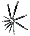 10 Piece Double Threaded Screw Plug Gauge Set With Go No Go, Pro Grade High Precision ANSI Class 2B Thread Gauges In Box