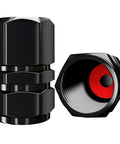 Heavy Duty Tire Valve Caps 12 Pack With O Ring Seal, Hexagon Design, Lightweight Aluminum Alloy Black, Dust Proof And All Weather.