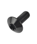 Top Shelf Premium Grade 5 Titanium M5x15mm Button Umbrella Torx Head Bolt Black, lightweight fastener for automotive use.