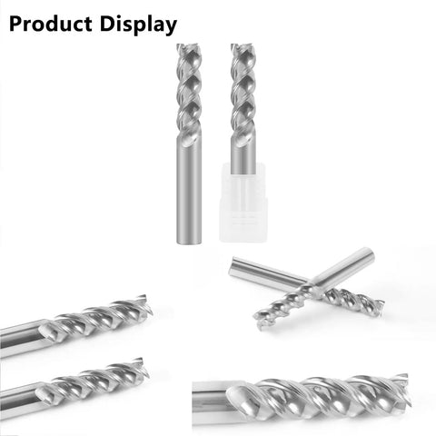 Carbide Square End Mill 8mm Shank, 8mm Cutting Diameter, 24mm Cutting Length, 60mm Overall Length, 3 Flute, 45 Degree Helix