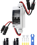 Tough As Nails Outdoor DC Circuit Breaker 15 Amp Two Pole 12V To 500V AC DC Disconnect Switch Box with connectors and tools
