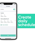 Smart WiFi Thermostat With App Control For Alexa And Google Assistant, No-Fuss DIY Install In Under 30 Minutes app scheduling screen