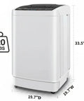 Fully Loaded Portable Washer With Turbo Spin Cycle And Spacious Stainless Drum Built To Handle Twenty Pound Loads, 19.7"D x 33.5"H.