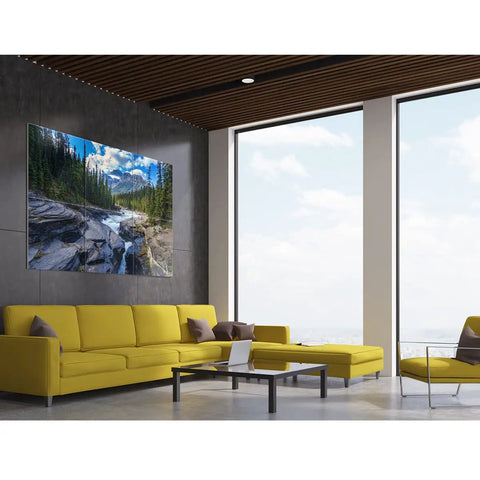 Heavy Duty Acoustic Wall Panels 72 By 48 Inch Sound Absorbing Room Divider Art Panel in modern living room decor.