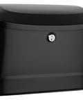 Locking Wall Mounted Mailbox for Outdoor Use in Black, Tough as Nails Heavy Duty Galvanized Steel, Weatherproof and Rust Resistant