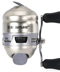 Spincast Fishing Reel Size 30 with Easy Right or Left Hand Retrieve, Smooth 3.9 to 1 Gear Ratio, Pre-Spooled Mono Line, Silver Finish