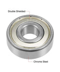 Tough As Nails Double Shielded Deep Groove Ball Bearings 15mm X 42mm X 13mm Chromium Steel Chrome Alloy for machinery.