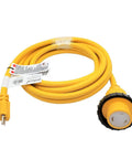 Heavy Duty 16 Foot Shore Power Cord 15A Male 5-15P to L5-30R Locking Ring For RV Camper Marine 10 AWG Copper