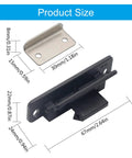 Heavy Duty Magnetic Door Latch For Outdoors, Camper And RV Exterior Use with stainless strike plate and sizing measurements