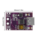 Type C PD2.0 PD3.0 AFC QC2.0 QC3.0 To DC Fast Charge Decoy Trigger Polling Detector Tester Board, 30x20mm, purple PCB
