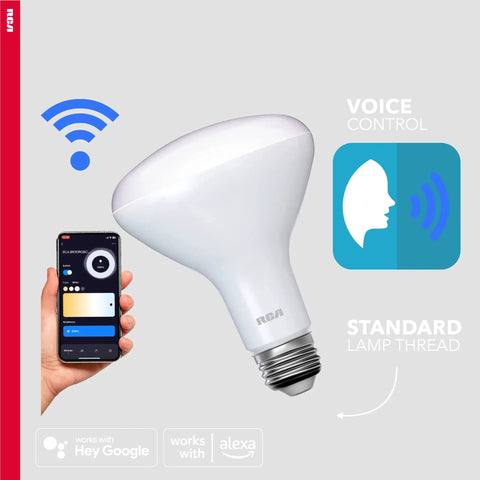 Dimmable WiFi Smart LED BR30 Flood Bulb 24 Pack 9W 60W Equivalent 2700K Soft White 720 Lumens E26 Base Voice Activated Image