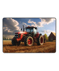 Fantasy Farm Tractor Area Rug 36x24 Inch Soft Homey Non Slip Floor Mat with tractor design on an open field under blue sky