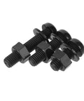 Black Nylon Round Head Phillips Screws And Nuts Kit With Flat Washers Plastic Pan Two Piece Hardware Set DIY Ready For Indoor And Outdoor Projects Durable Easy Install And Strong Threads For Quick Adjustments, black screws with nuts and flat washers