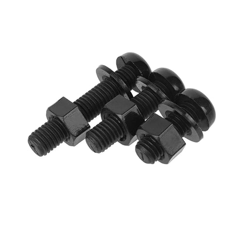 Black Nylon Round Head Phillips Screws And Nuts Kit With Flat Washers Plastic Pan Two Piece Hardware Set DIY Ready For Indoor And Outdoor Projects Durable Easy Install And Strong Threads For Quick Adjustments, black screws with nuts and flat washers