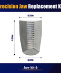 Close-up of one jaw piece from 6 Pack Machined Jaws Replacement Kit For 2550-20 Rivet Tool showing dimensions