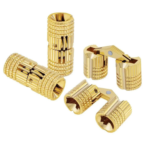 Hidden Brass Hinges 8 Pack 10mm Concealed Hinges With 180 Degree Opening For DIY Jewelry Box And Craft Projects