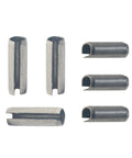 Top Shelf 100 Piece M1.5 X 8mm Slotted Spring Pins Crafted From Hella Solid 304 Stainless Steel, showing different slotted pins.