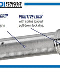 1/4 Inch Drive Adjustable Torque Wrench With 10-50 In Lbs Range, rugged metal handle with non slip grip close-up