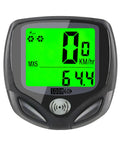 Wireless Bike Speedometer And Cycle Computer With LCD Display, Waterproof Bicycle Odometer showcasing speed in km/hr.