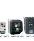 Rugged 4KW 6HP VFD AC Drive For 3 Phase Motors 0-650Hz Inverter Frequency Converter 9600D Controller Compact 160mm 126mm 170mm Size For Industrial Automation, front view