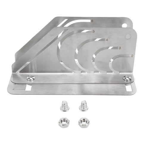 Pro Grade Foam Pipe Cutter Tool Stainless Steel 45 Degree Insulation Cutting Fixture shown with screws and nuts, durable design
