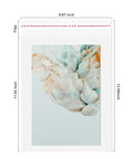 Self Sealing Cellophane Bags For 8.5x11 Photo Mats, Clear Reclosable Sleeves, 100 Pack, with art print inside, dimensions shown