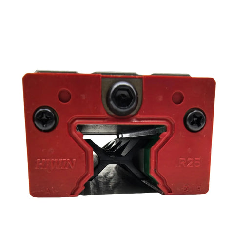RGH25HA Linear Guide Block And Rail Set For CNC Machines And 3D Printers Pro Grade Smooth Motion And Rock Solid Rigidity With Optimized Circulation Path For Precise Linear Motion Control, red R25 block front view
